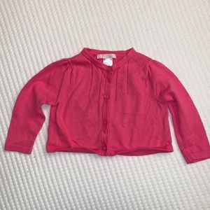Janie and Jack hot pink cardigan
